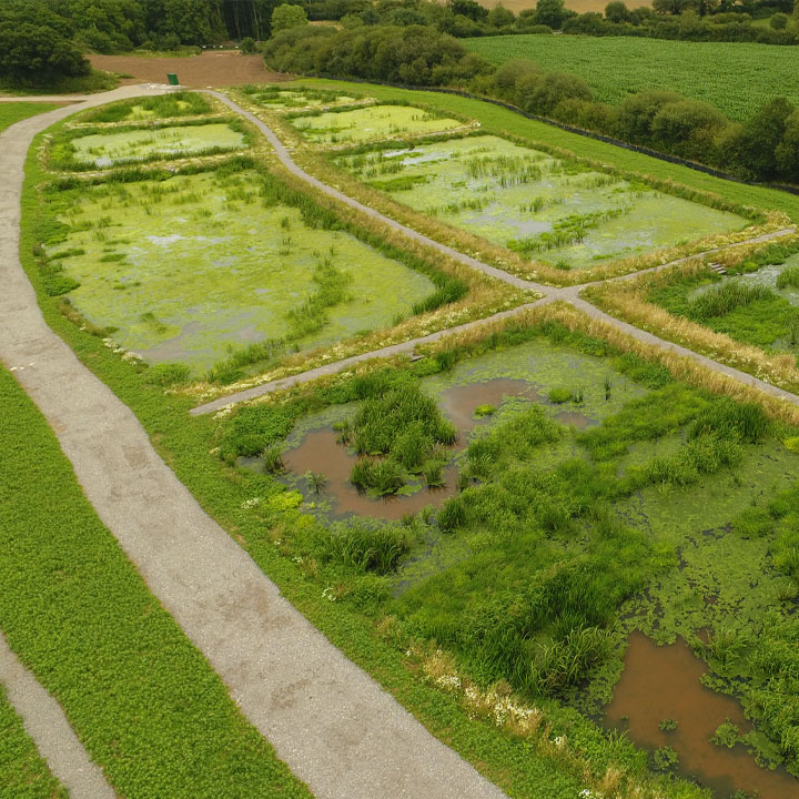 Aerial View Cromhall Wetlands