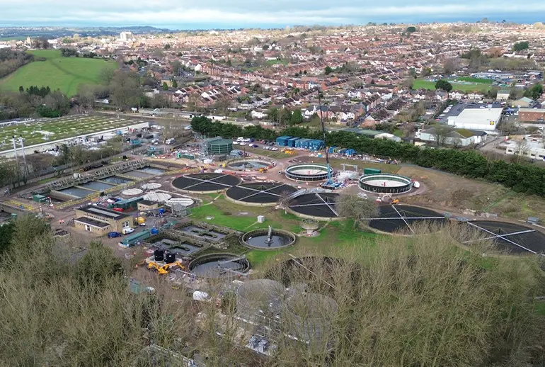 Yeovil Pen Mill Water Recycling Centre During Construction